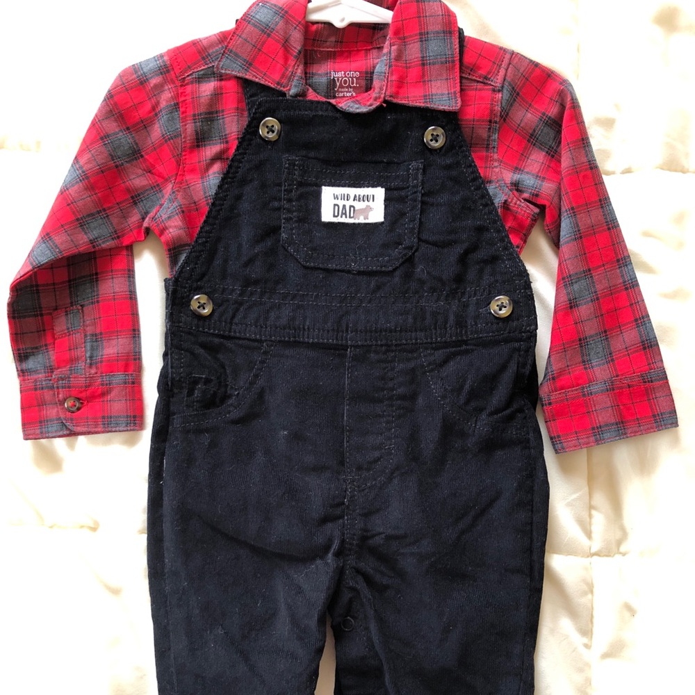 Boys corduroy overall set